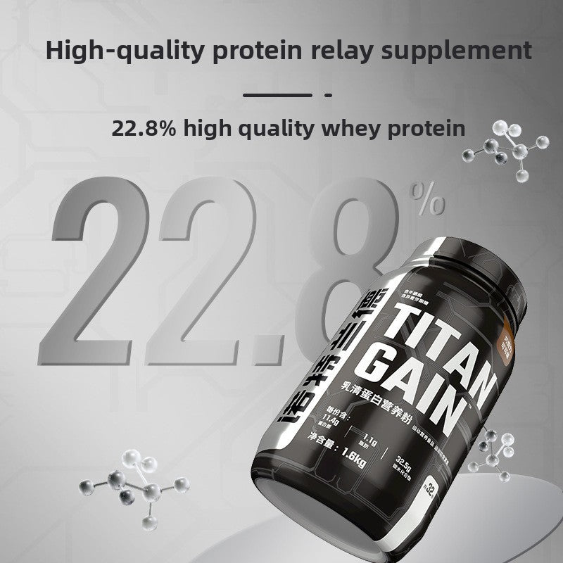 Titan Gain Whey Protein Powder - Chocolate Flavor | Lab Tested, 11.4g Protein Per Serving | Muscle Building Nutrition Supplement | 1.6kg | Organic Wellness Hub