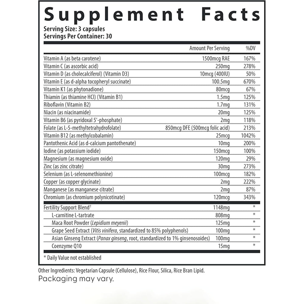 FertilAid Multivitamin for Men - Male Fertility & Reproductive Health Support | 90 Capsules | Organic Wellness Hub