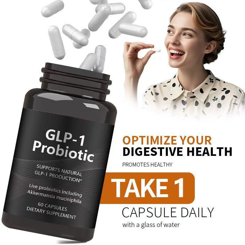 GLP-1 Probiotic with Akkermansia Muciniphila - Supports Natural GLP-1 Production | Gut Health, Metabolism & Weight Support | 60 Capsules