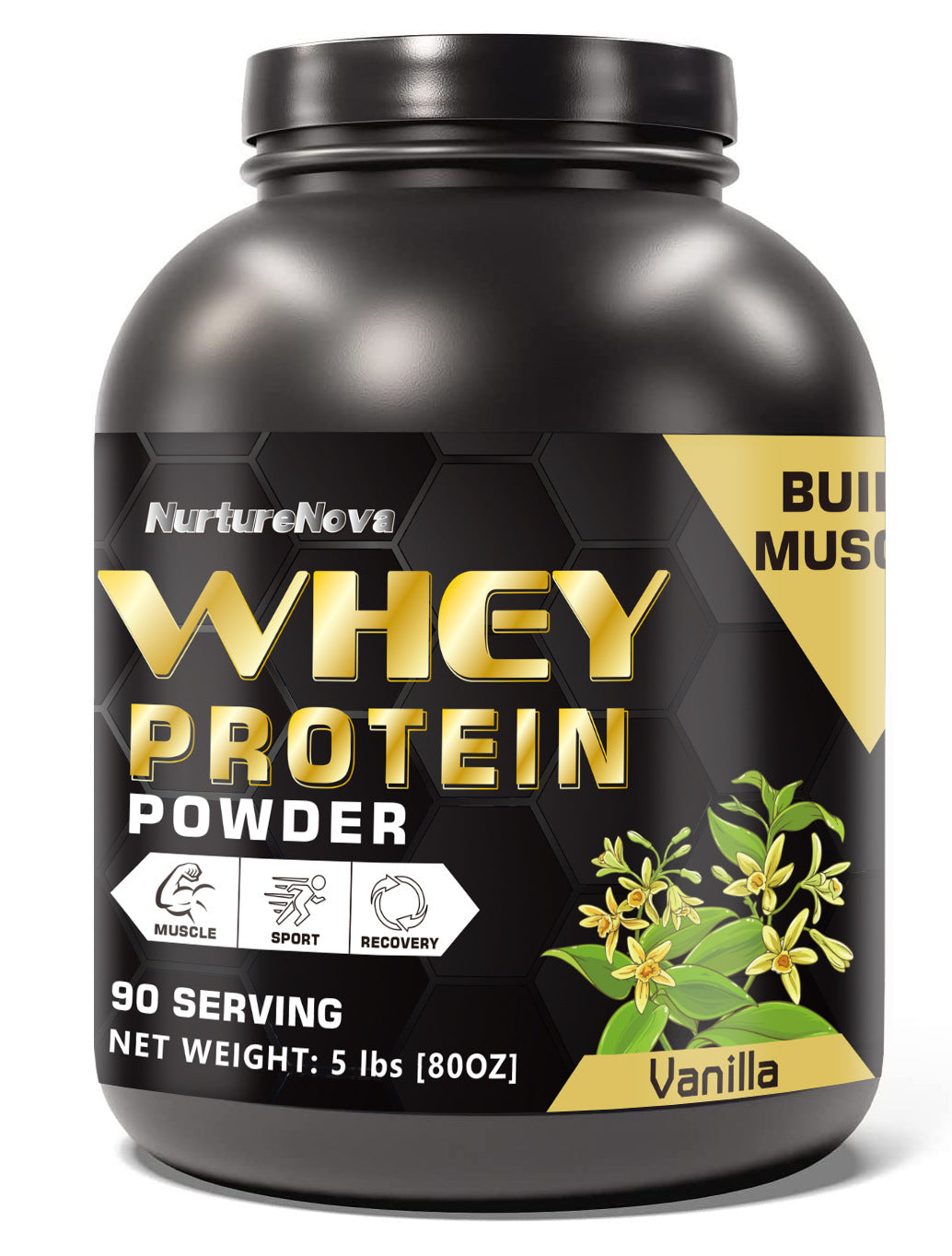 Muhua Isolate Whey Protein Powder | Chocolate | 90 Servings | 5 lbs | Build Muscle, Power & Recovery - Organic Wellness Hub