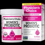 Physician's Choice Women's Probiotic 2-Pack | 50B CFUs | 6 Strains + Prebiotics | 120 Capsules | 4-Month Supply | Lab Tested