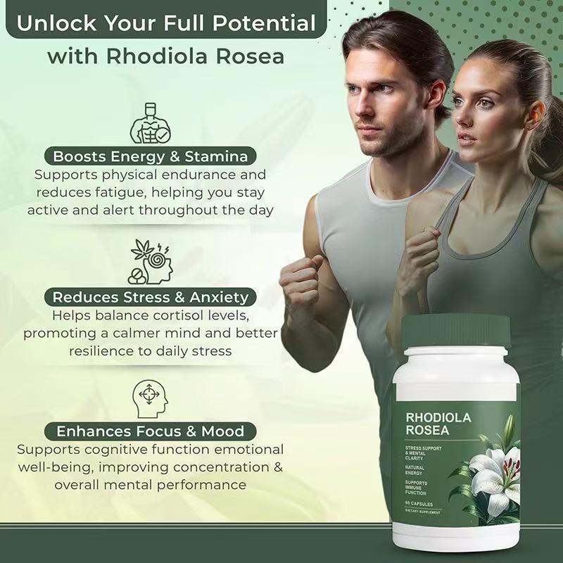Rhodiola Rosea 500mg | Stress Support, Mental Clarity & Natural Energy - 60 Vegan Capsules