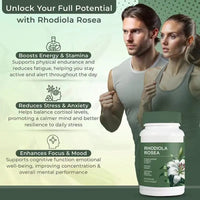 3-Pack Rhodiola Rosea 500mg | Stress, Clarity & Energy Bundle – 180 Vegan Capsules