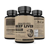 Organic Wellness Hub | Grass-Fed Beef Liver Capsules 4500mg 120ct -750mg Per Capsule, Max Potency, Pasture-Raised, GMP Certified, 3rd Party Tested