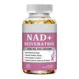 NAD+ Resveratrol Supplement 1600mg | Boost Energy, Anti-Aging & Brain Function | 120 Capsules | Lab Tested | Organic Wellness Hub