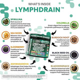 Lymphatic Drainage Support Supplement – Elderberry, Sea Moss, Burdock Root & Bladderwrack | 90 Vegan Capsules | Organic Wellness Hub
