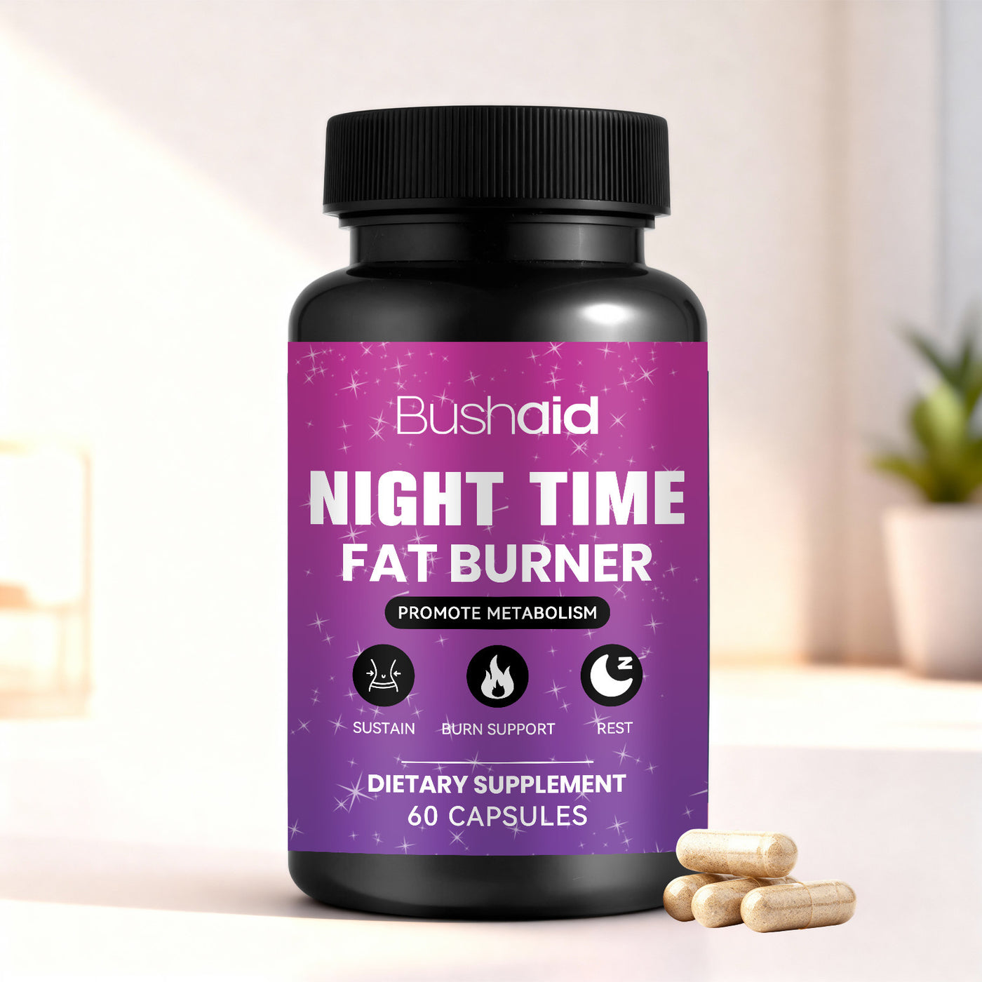 Nighttime Nutritional Capsules for Daily Vitality Support