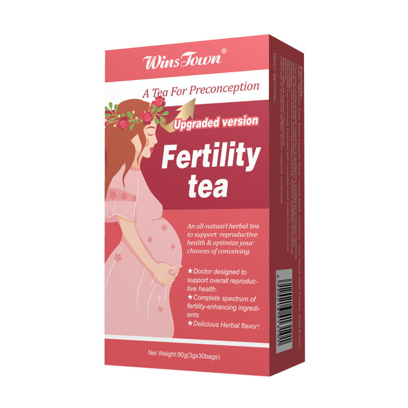 WinsTown Fertility Tea for Women - Upgraded Preconception Herbal Tea, 30 Tea Bags | Supports Ovulation, Hormonal Balance & Conception | Caffeine-Free, Sugar-Free, All-Natural