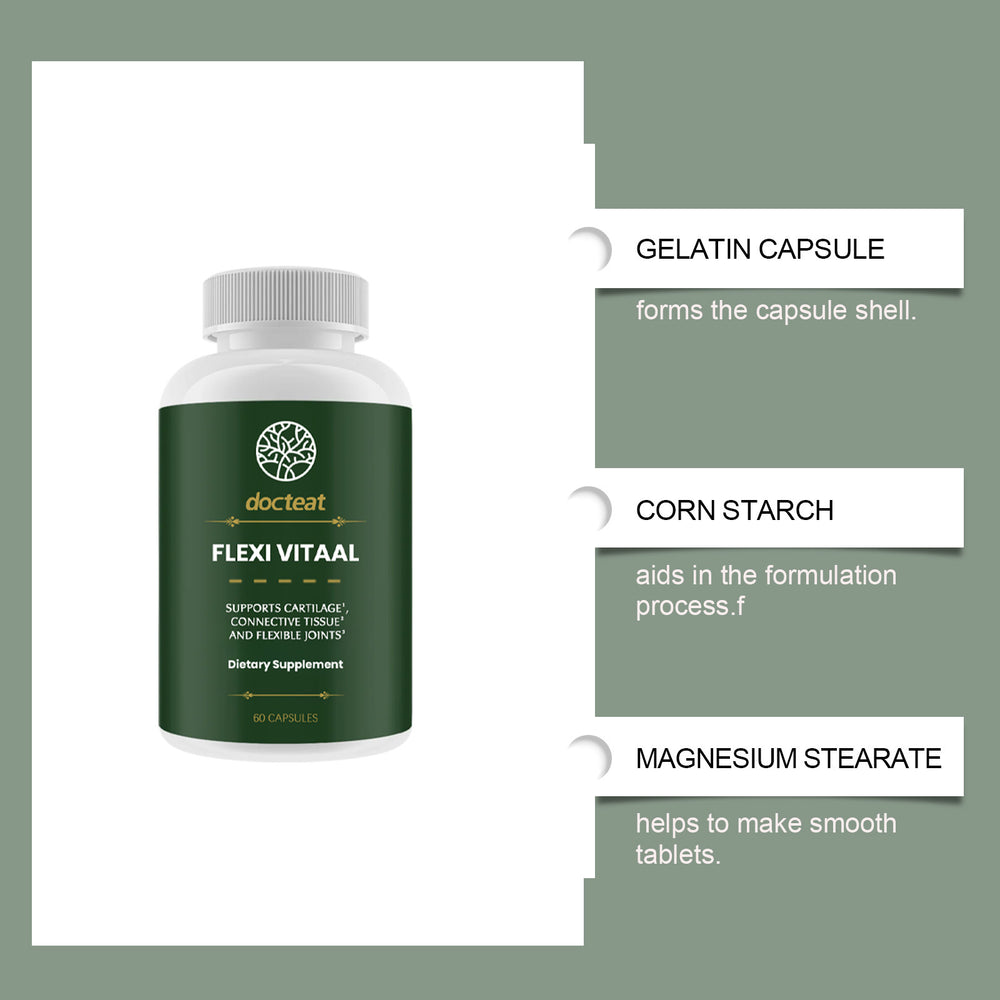 Flexi Vitaal Joint Support Capsules 60 Count -Cartilage, Connective Tissue & Joint Mobility Support | Organic Wellness Hub