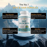 DHT Blocker for Hair Loss - 3 Pack Bundle, 180 Capsules, Hair & Skin Formula, Herbal | Organic Wellness Hub