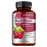 Navastastrual Nitric Oxide Max Beet Root+ with Nitrates - Promote Blood Flow, Antioxidant & Intestinal Health | 90 Vegetarian Capsules | Organic Wellness Hub