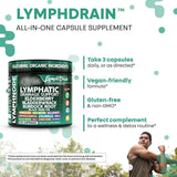 Lymphatic Drainage Support Supplement – Elderberry, Sea Moss, Burdock Root & Bladderwrack | 90 Vegan Capsules | Organic Wellness Hub