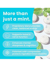 Neuro Energy & Focus Chewable Gum 90 Pieces | Natural Caffeine, L-Theanine & B-Vitamins | Sugar-Free Nootropic Gum | Peppermint Bulk Bag | Organic Wellness Hub