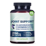 Joint Support Glucosamine Chondroitin MSM + Hyaluronic Acid | 2150mg | 120 Capsules -Organic Wellness Hub