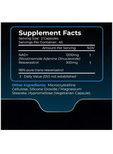 NAD+ 1500mg Liposomal Supplement with Resveratrol | Organic Wellness Hub