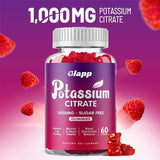 Clapp Potassium Citrate Gummies 1000mg Sugar Free | Electrolyte & Muscle Support | Lab Tested | Organic Wellness Hub