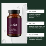 Docteat Liver Complex Capsules with Glutathione & Selenium 60 Capsules (3 Pack) | Lab Tested Liver Support Supplement | Organic Wellness Hub
