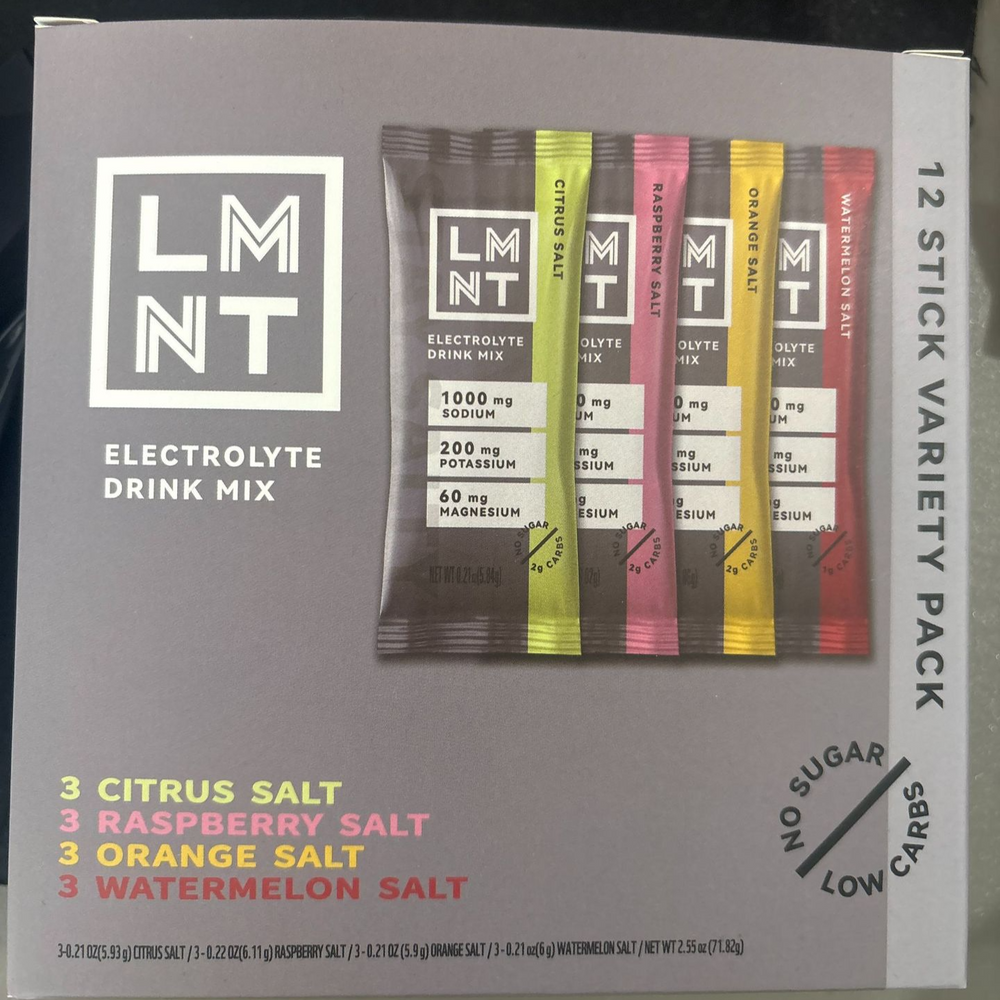 LMNT Electrolyte Drink Mix | Variety Pack | 12 Stick Packs | Citrus, Raspberry, Orange & Watermelon Salt | No Sugar Hydration Supplement - Organic Wellness Hub