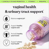 Lemme Purr Vaginal Health Probiotics | Pineapple & Vitamin C | 4 Clinically-Studied Strains | Vegan, Gluten-Free | 60 Capsules | Organic Wellness Hub