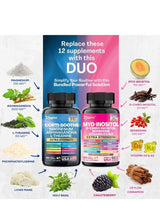 Zoyava Stress + Hormone Bundle | Corti-Soothe 13-in-1 & Myo-Harmony 16-in-1 | Ashwagandha, Myo-Inositol, Berberine | Made in USA | Organic Wellness Hub