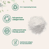 Multi Collagen Peptides Powder 3-Pack Bundle 6lb | Type I II III V X with Biotin Vitamin C & Hyaluronic Acid | GMO-Free Grass-Fed Pasture-Raised | Organic Wellness Hub