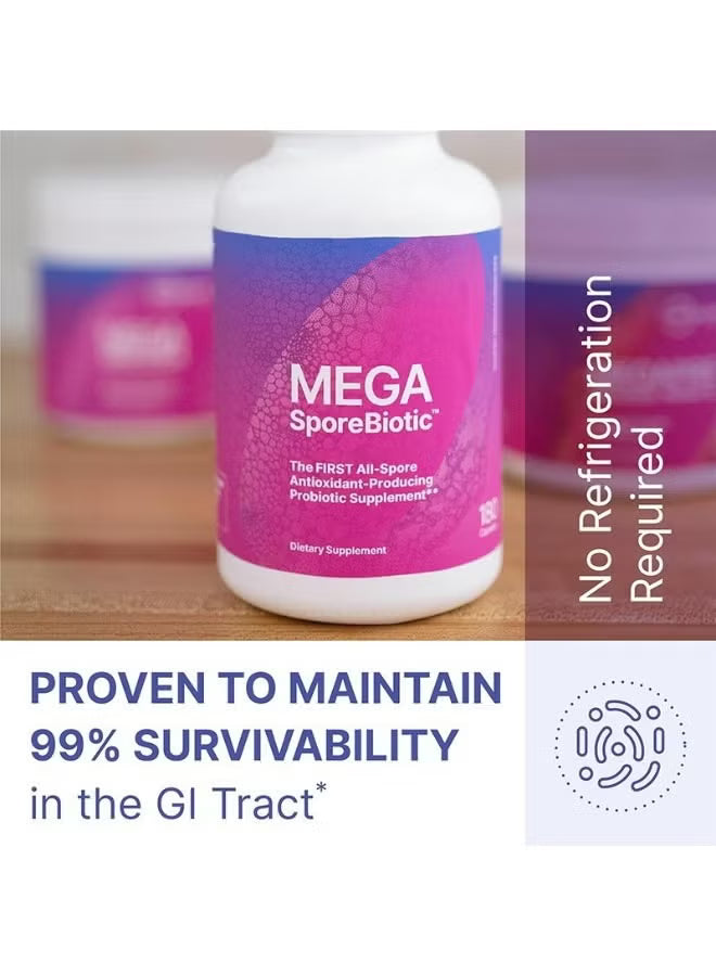 MegaSporeBiotic Probiotic Supplement 60 Capsules | Gut Health & Digestive Support | Organic Wellness Hub