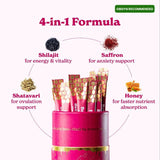 She-Lajit Honey Sticks Strawberry Flavor - Himalayan Shilajit & Organic Honey Energy Support | 30 Sticks