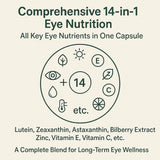 EverVision 14-in-1 Advanced Eye Formula | Lutein, Zeaxanthin & 8 Premium Nutrients | 60 Capsules | Organic Wellness Hub