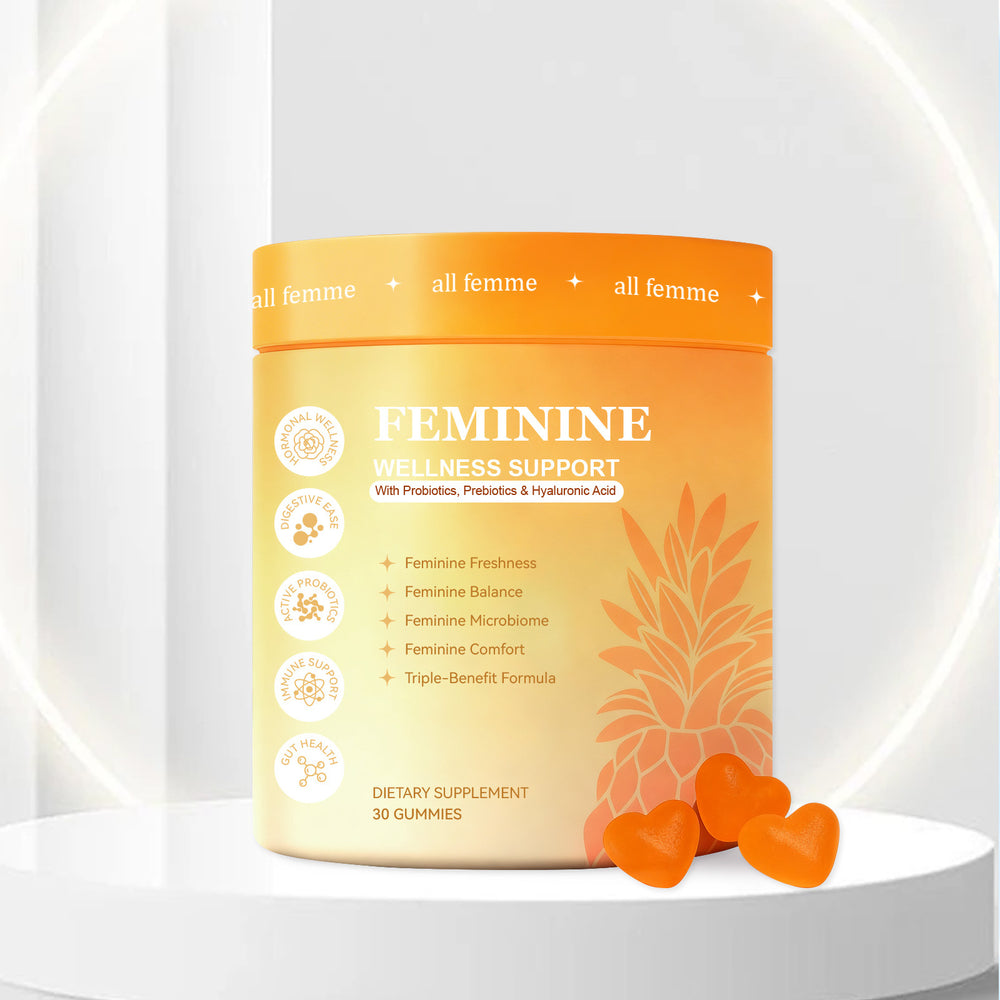 Feminine Wellness Support Gummies with Probiotics, Prebiotics & Hyaluronic Acid – Women's Daily Balance Supplement | Organic Wellness Hub