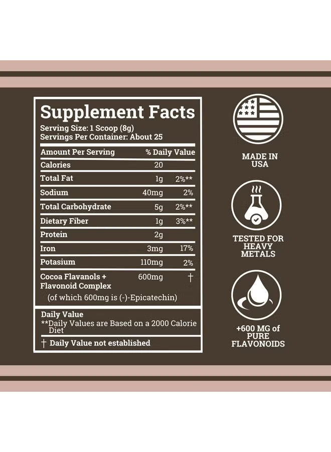 Black Forest Cocoa Flavanols & Flavonoids Powder 1200mg Per Serving 3-Pack – Nitric Oxide & Heart Health Support | Organic Wellness Hub