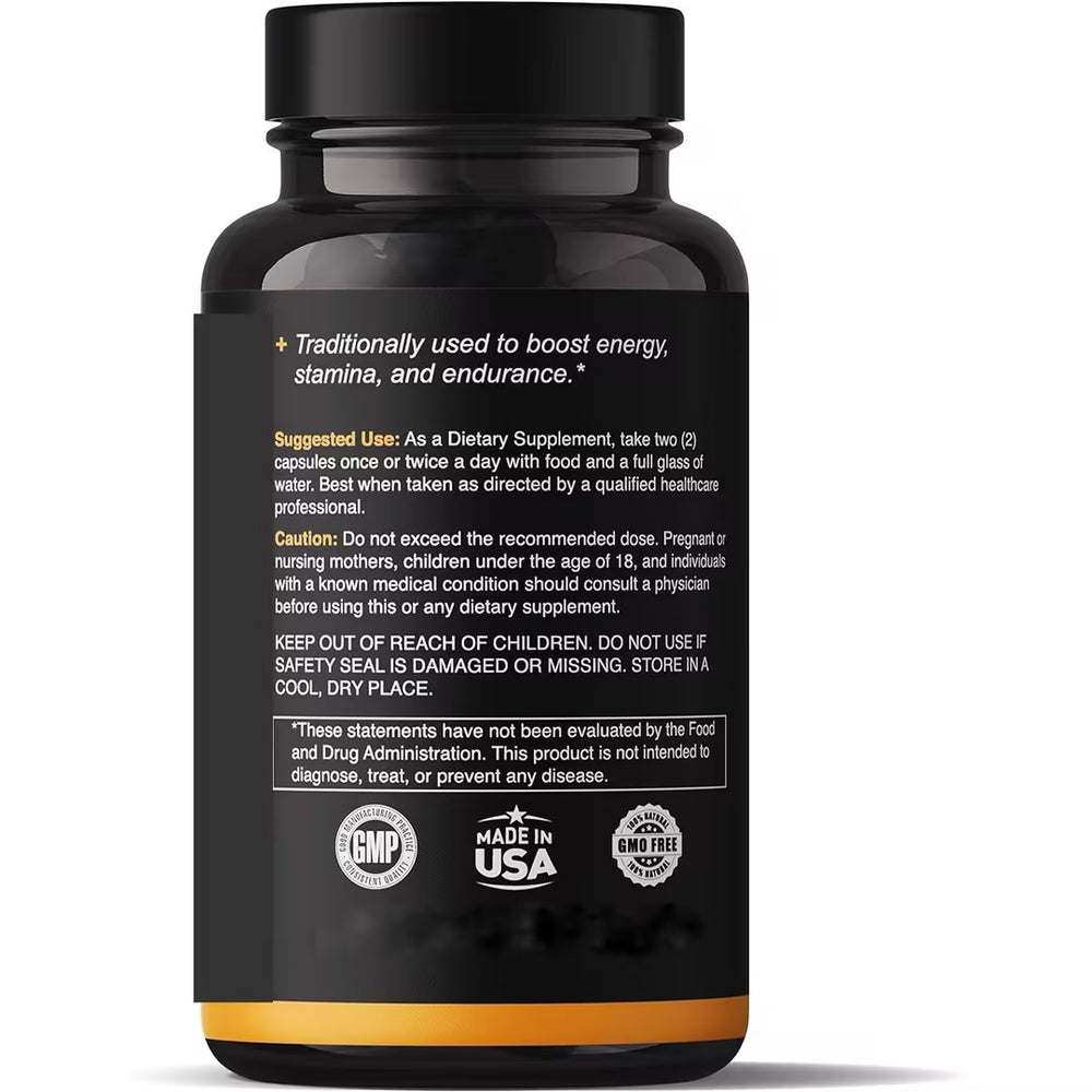 Maca Root Extra Strength 1500mg | Black Red Yellow 120 Caps