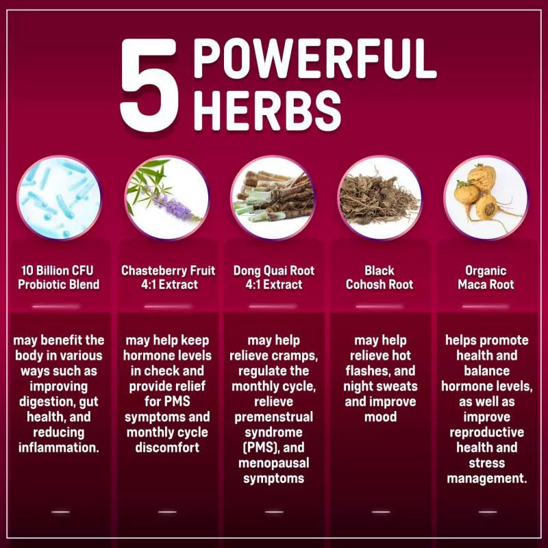 Hormone Balance + Probiotics for Women | PMS & Menopause Relief