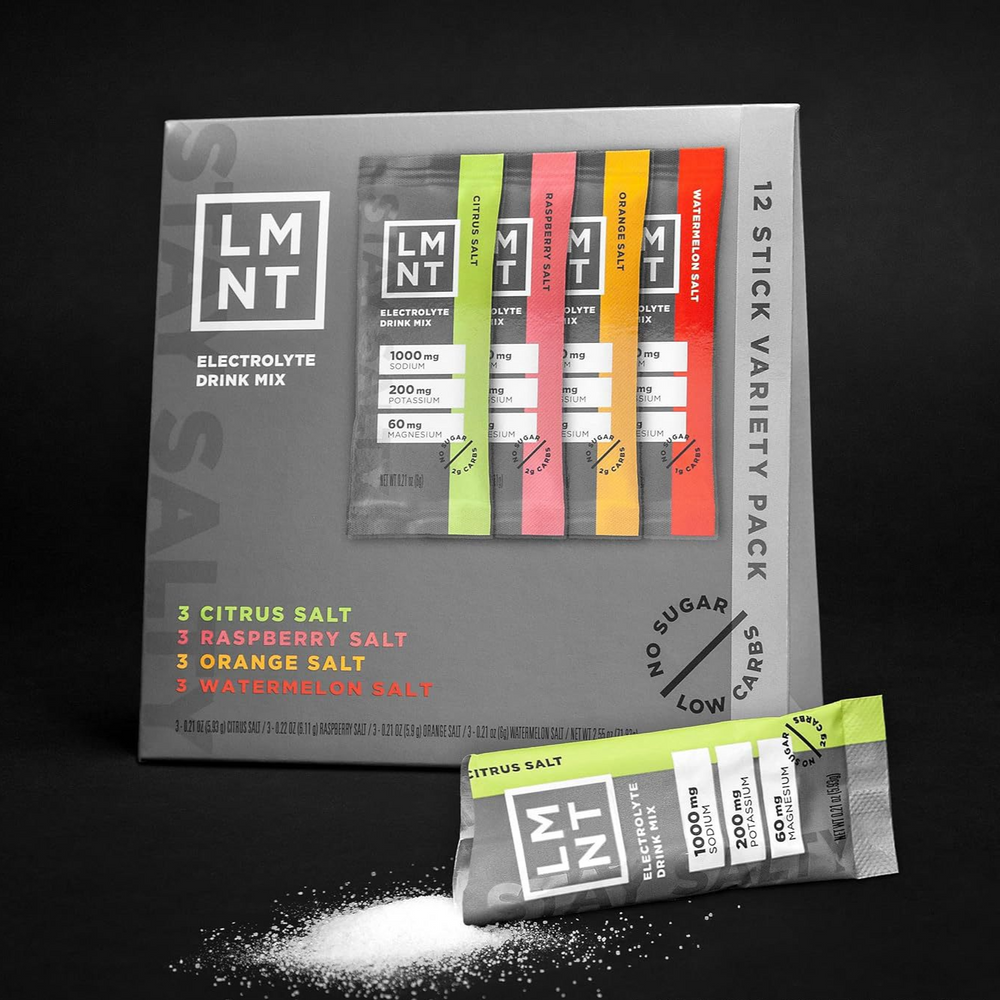 LMNT Electrolyte Drink Mix | Variety Pack | 12 Stick Packs | Citrus, Raspberry, Orange & Watermelon Salt | No Sugar Hydration Supplement - Organic Wellness Hub