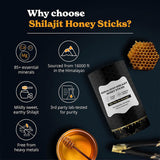 Himalayan Shilajit Honey Sticks | Fulvic Acid + Organic Honey | 30 Sticks | On The Go Energy | Organic Wellness Hub