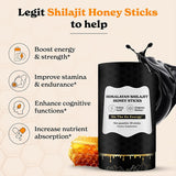 Himalayan Shilajit Honey Sticks | Fulvic Acid + Organic Honey | 30 Sticks | On The Go Energy | Organic Wellness Hub