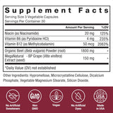 Total Beets 1800mg Beet Root Capsules 90 Veg Capsules | Nitric Oxide, Circulation & Heart Health Support | Organic Wellness Hub