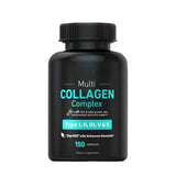 Multi Collagen Complex Capsules | Type I II III V X | Organic Wellness Hub