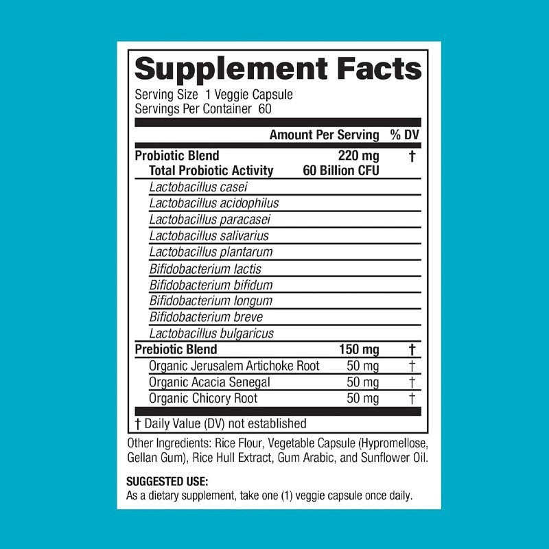 Digestive Enzymes & 60 Billion Probiotic Combo Pack - Gut Health, Digestion & Digestive Support Bundle 120 Capsules | Organic Wellness Hub