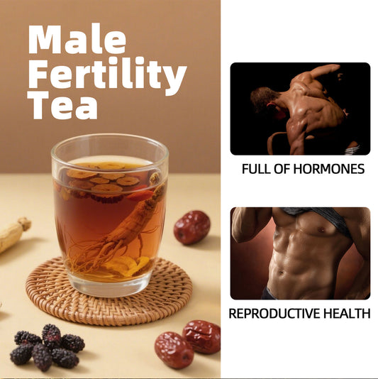 Male Fertility Tea | Natural Vegan Herbal Supplement - Maca, Ginseng, Goji & More - 20 Bags