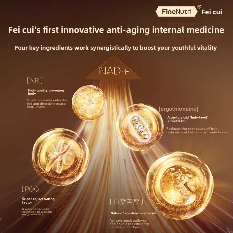 FineNutri NAD+ Cellular Energy Absolute Formula - Supports ATP Production & Cellular Function, 90 Capsules | Organic Wellness Hub
