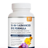 15-in-1 Advanced Eye Formula Supplement | Lutein, Zeaxanthin & Astaxanthin Eye Health Support 60 Veg Capsules | Organic Wellness Hub