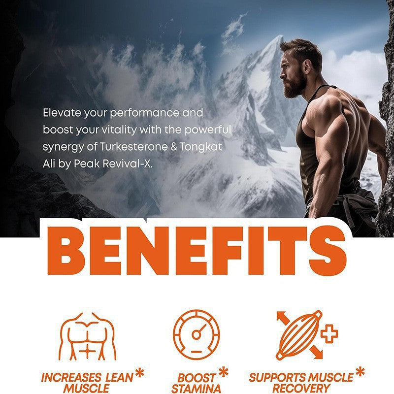 Turkesterone & Tongkat Ali 1000mg | Lean Muscle, Stamina & Recovery - 60 Vegan Capsules
