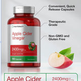 Horbaach Apple Cider Vinegar 2400mg -150 Capsules | Non-GMO, Gluten Free ACV Supplement for Weight Management, Digestion & Detox | Organic Wellness Hub
