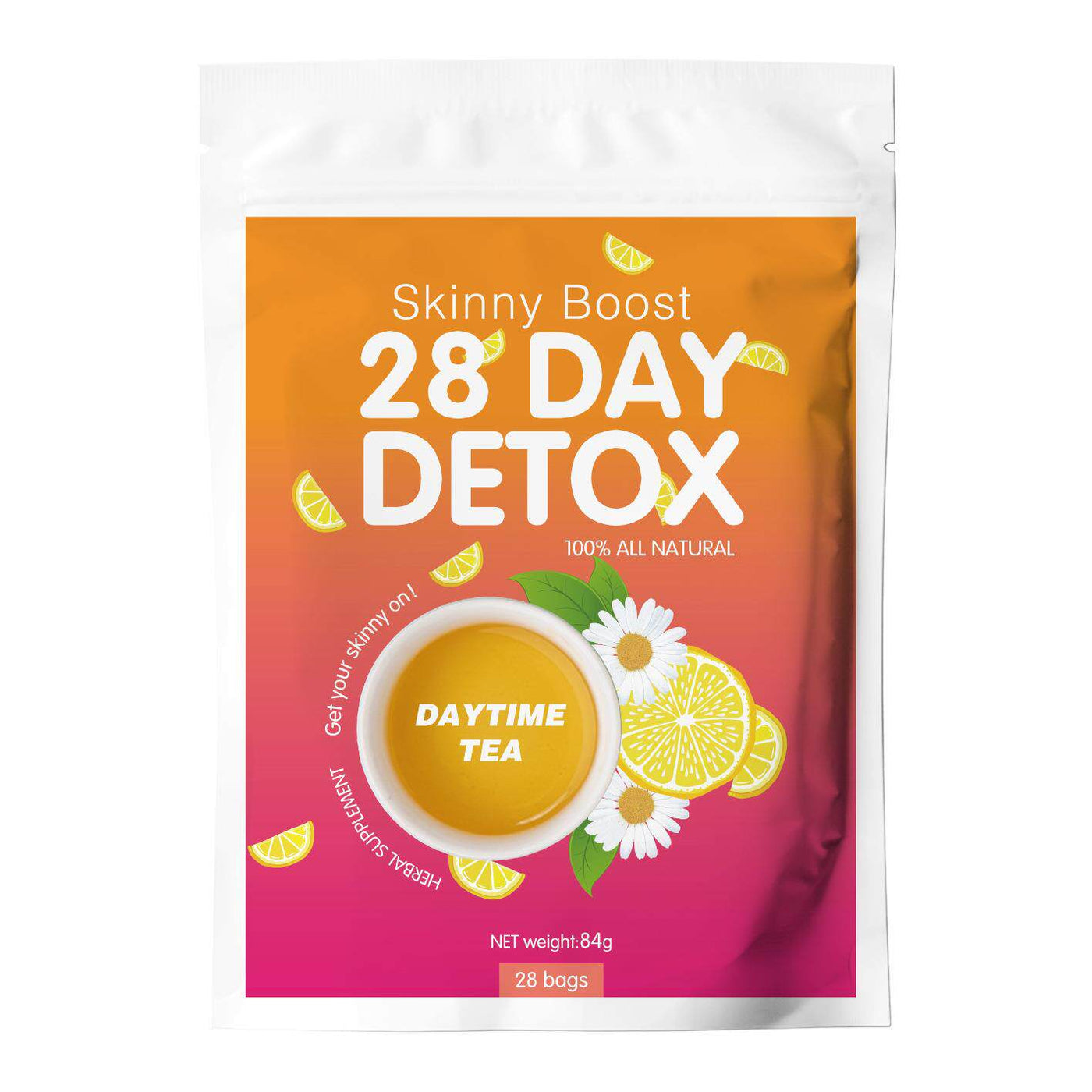 Skinny Boost 28 Day Detox Daytime Tea | 100% Natural Herbal Slimming Tea-28 Bags