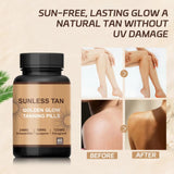 Sunless Tan Golden Glow Tanning Pills 60 Capsules | Bronzed Glow & Skin Support Supplement | Organic Wellness Hub