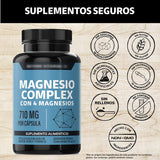 Magnesium Complex 710mg with 4 Magnesium Forms | 180 Capsules | Organic Wellness Hub
