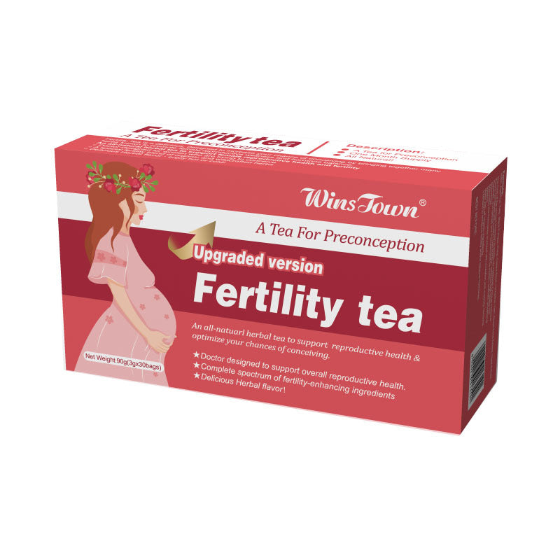WinsTown Fertility Tea for Women - Upgraded Preconception Herbal Tea, 30 Tea Bags | Supports Ovulation, Hormonal Balance & Conception | Caffeine-Free, Sugar-Free, All-Natural