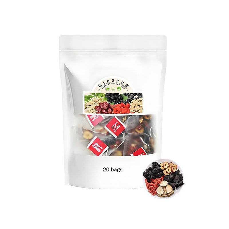 Ginseng Five Treasure Tea | Premium Herbal Blend with Goji Berry, Red Date & Mulberry ? 20 Bags