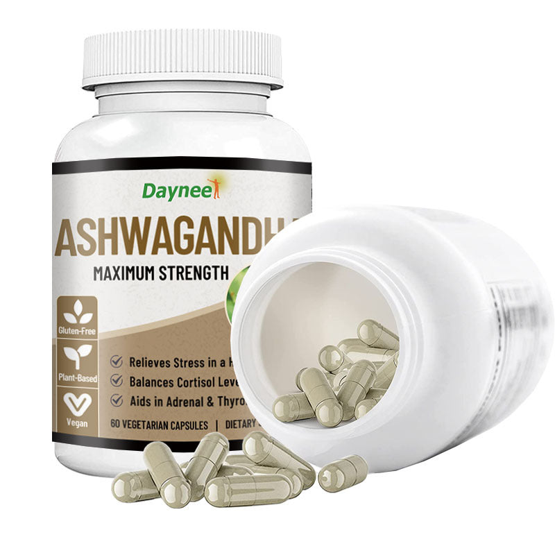 Ashwagandha Maximum Strength - Stress Relief, Cortisol Balance, 60 Vegetarian Capsules, Vegan, Gluten-Free | Organic Wellness Hub