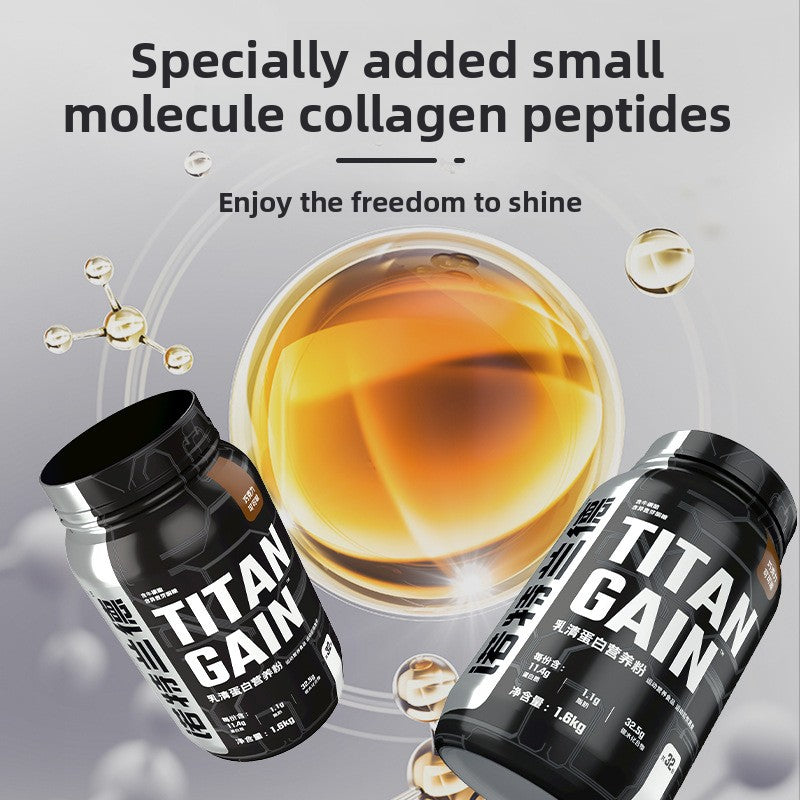 Titan Gain Whey Protein Powder - Chocolate Flavor | Lab Tested, 11.4g Protein Per Serving | Muscle Building Nutrition Supplement | 1.6kg | Organic Wellness Hub